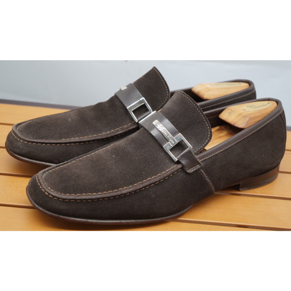 Ermenegildo Zegna Made In Italy Brown Suede Loafers Size 9.5 D Mens Dress Shoes main image 7